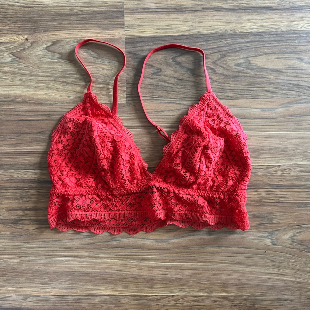Xhilaration Red Lace Bra Intimates & Sleepwear